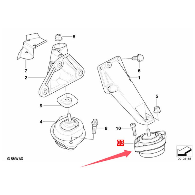 For BMW X3 E83 2.5si 3.0si XDrive 25i Engine Mount 22113415176 2006-2008 Bracket Support Accessories