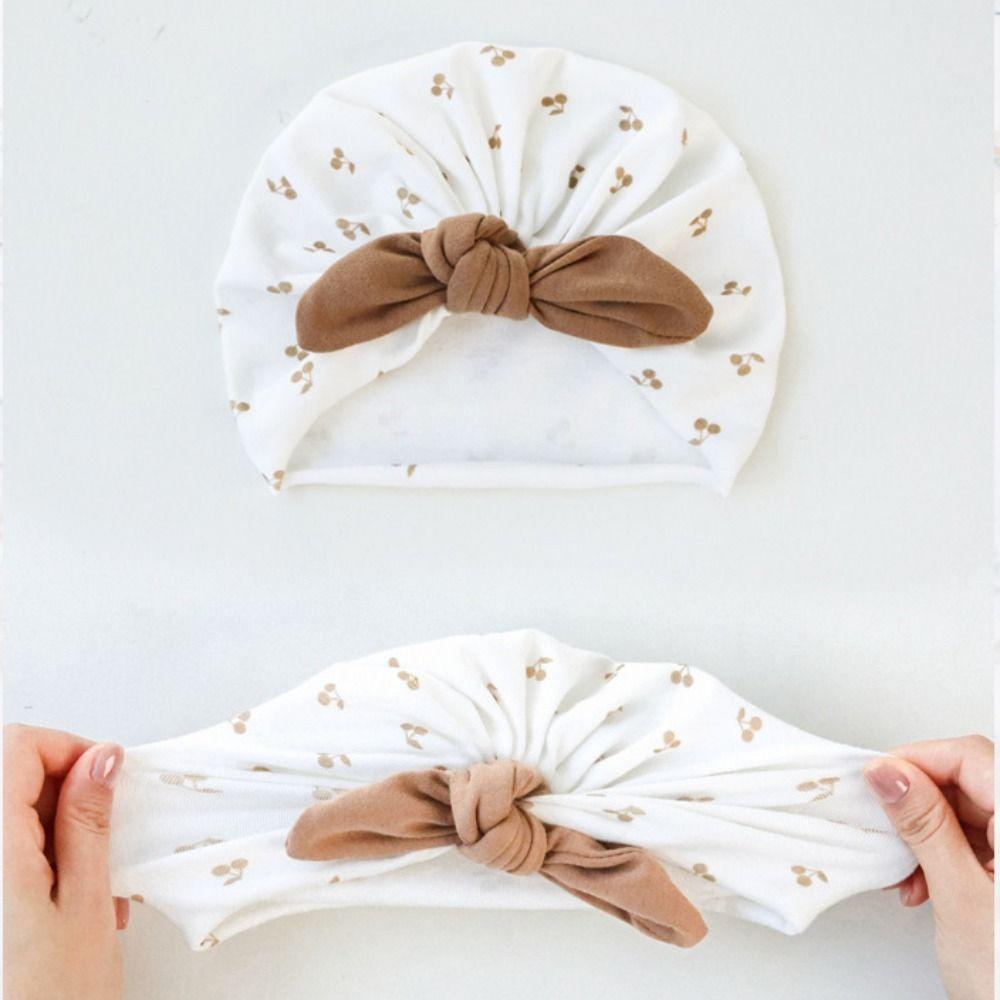 0-5 Months Boneless Muslin Hat Cotton Newborn Turban Hat Windproof Baby Fetal Cap  Autumn