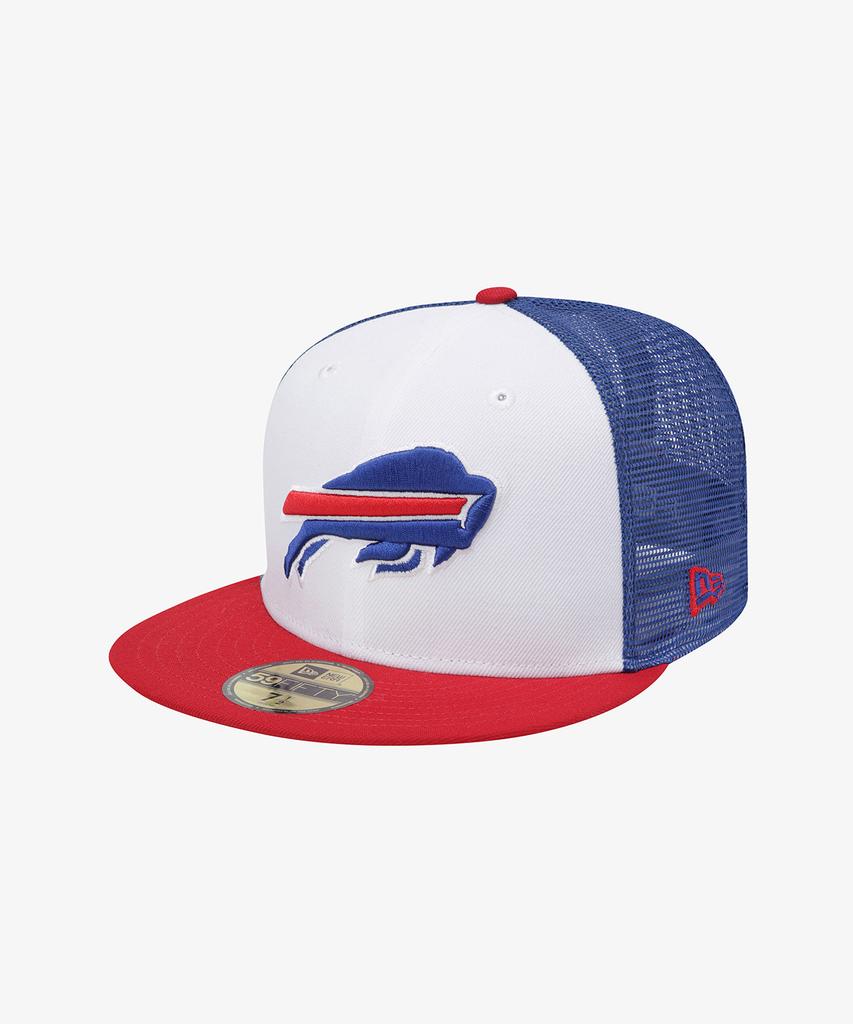 New Era Nfl Buffalo Bills Basic Mesh Fitted Cap Optic White/Scarlet 15131686