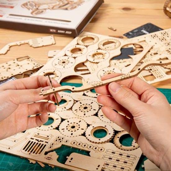 3D Wooden Puzzle MC701 Car with Japanese Instructions Tsukurundesu® Off-Road
