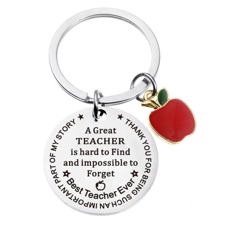 

Gift Thoughtful Teacher Stainless Steel Keychain With Cute Bee And Apple Designs For Various Celebrations Occasions And Apple