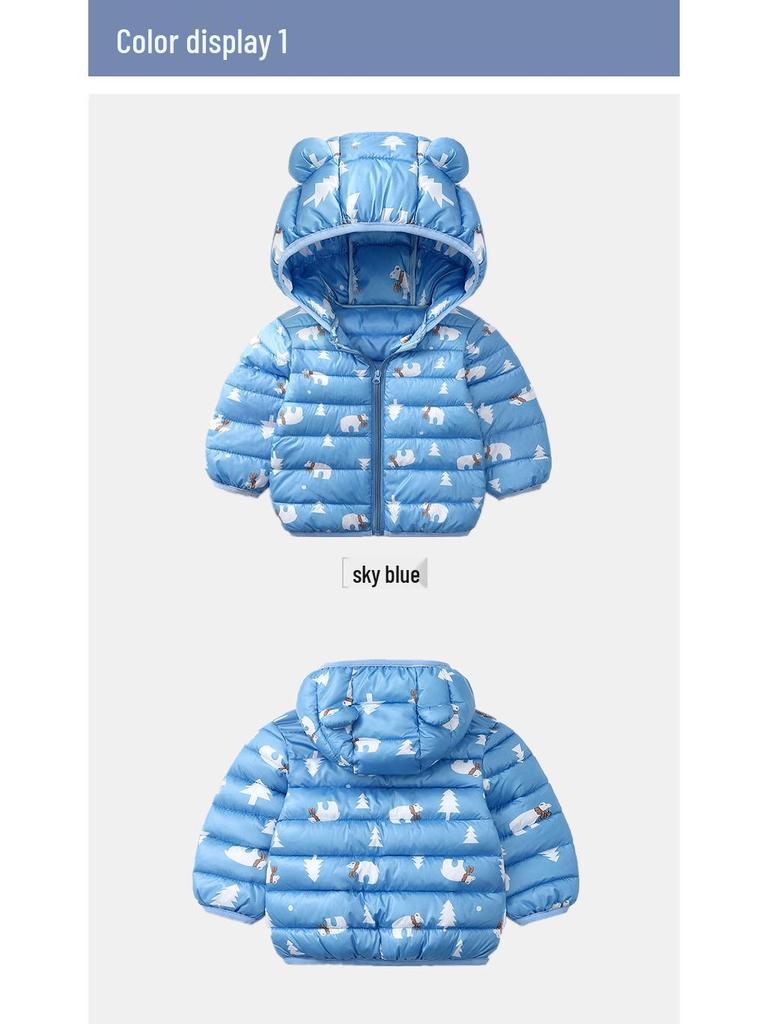 Lightweight Floral Cotton Jacket for Toddlers - Unisex Autumn & Winter Baby Coat