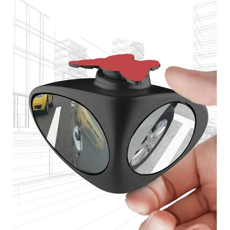 360 Grad drehbarer konvexer Spiegel für toten Winkel, beidseitig, für den Außenbereich, Rückspiegel, Sicherheitszubehör, Rückfahrkamera