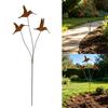 Decorative Wrought Iron Hummingbird Spikes Stake Handmade Bird Sculpture for Instants Garden Beautification