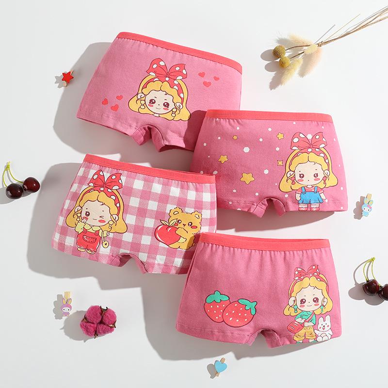 

Дитячі бавовняні боксери з мультяшним принтом - Набір з 4 штук для малюків XL