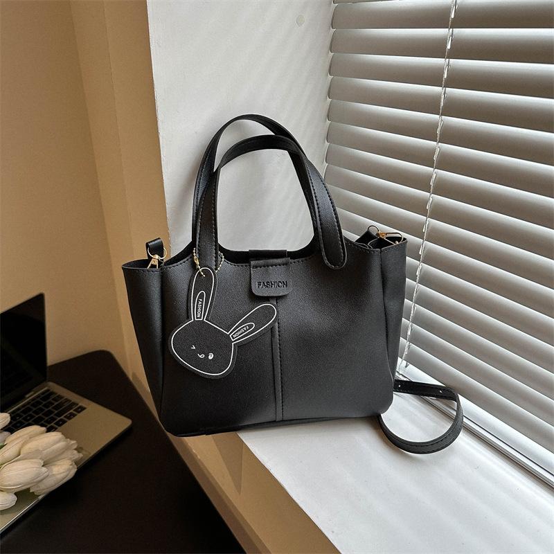 2025 Summer New Fashion Simple Large Capacity Portable Bucket Bag Feeling Foreign Small Bag Women's Shoulder Messenger Bag