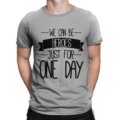 David Bowie We Can Be Heroes Just for One Day T-Shirt (yw-206)