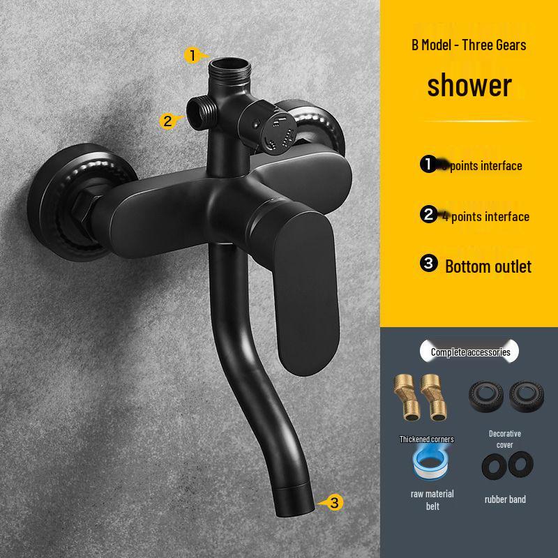 Intelligent All-Copper Digital Display Shower Set with Adjustable Temperature and Pressure for Home Use