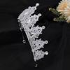 Korean Bride Silver Handmade Crown Headband Headdress New Alloy Crown Crystal Beaded Wedding Accessories for Women