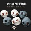 Halloween Prank Toys: 1/2Pcs Squeezable Skull Stress Balls with Blood and Maggots; Perfect for Festive Season.