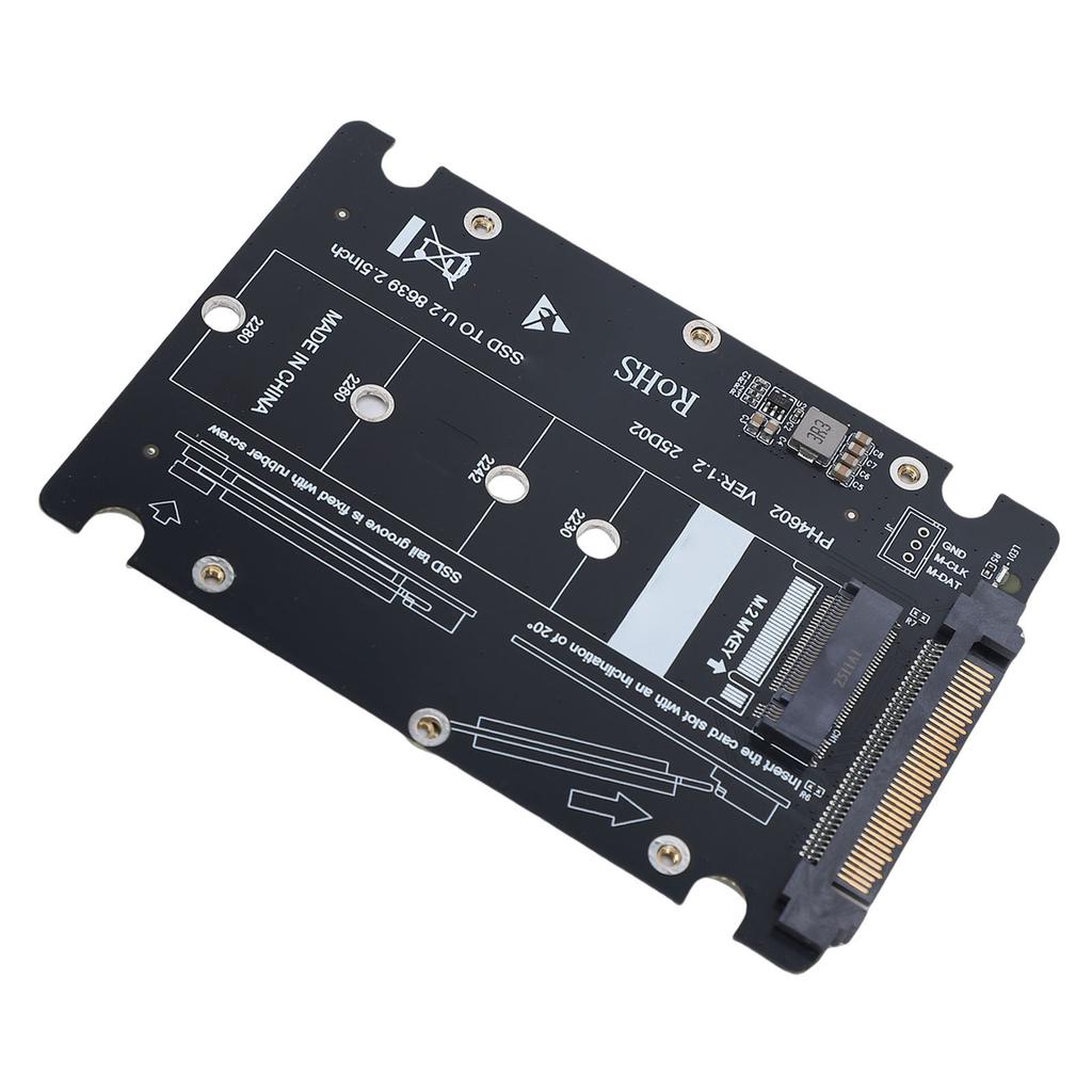 M.2 To U.2 SSD Adapter 64Gbps M.2 M Key NVMe To U.2 SFF 8639 SSD Adapter PCIE4.0 X4 Gen4 Support for 2230 2242 2260 2280