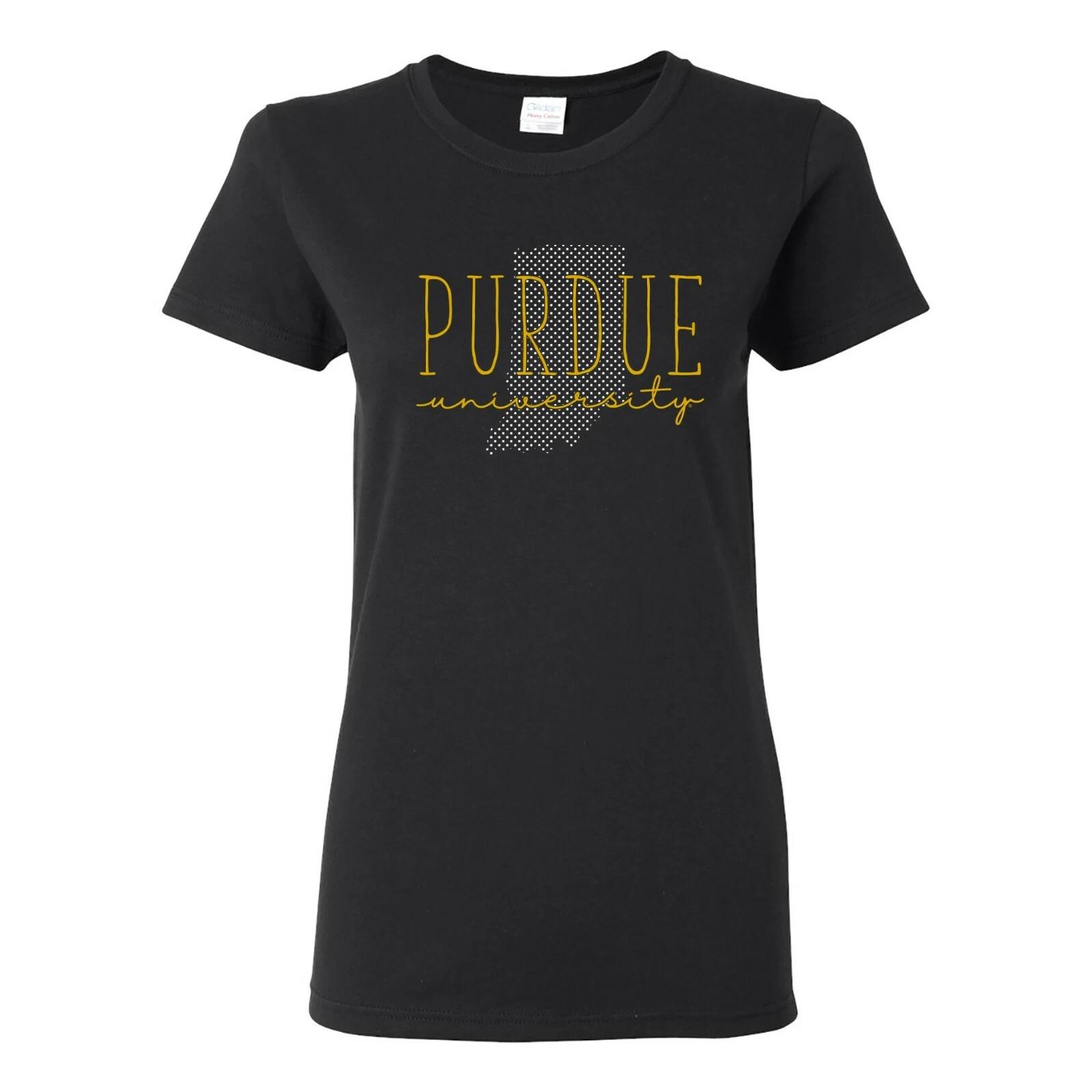 Purdue Boilermakers Dot Script Women s T-Shirt - Black L
