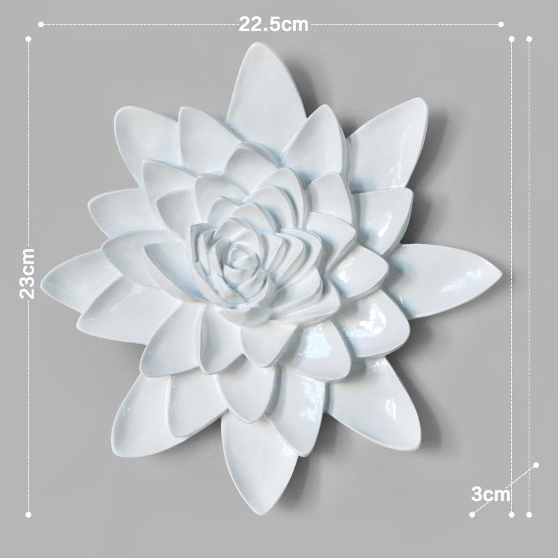 

Шикарный 3D белый серый смоляной цветок лотоса пиона настенные украшения европейский стиль искусство домашний ТВ фон настенный декор ремесла подарок