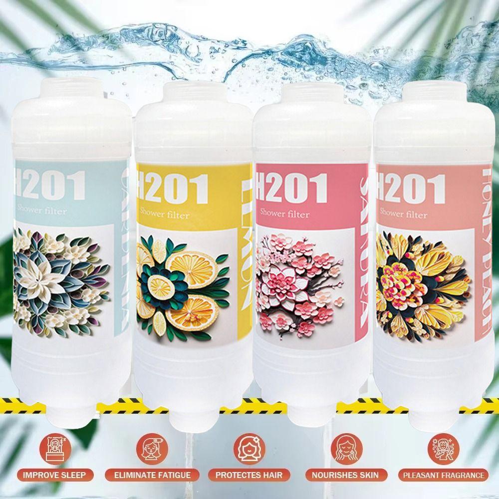 Rose Shower Head Water Filter Dechlorination Mixed with Vitamin C Shower Scented Anti-scaling Filter Impurities Shower Purifier