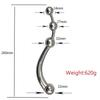 Stainless Steel Double Large Butt Plug Fake Dildo G Spot Metal Anal Beads Plug P-spot Prostate Massager Stick Vaginal Sex Toy
