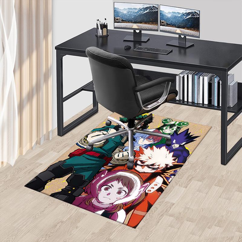 1pc My Hero Academia Anime Cartoon Design Chair Mat - Seasonal Gift for Office, Home Decor, Living Room, Bedroom, Game Room (Hero's Cape).Y014