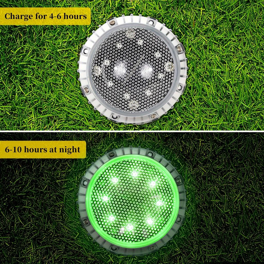 4pcs Solar Ground  Lights Outdoor, 8LED Solar Floor Lights Outdoor, Solar Garden Lights Solar Path Lights for Lawn Pathway Patio, Colorful/Warm White