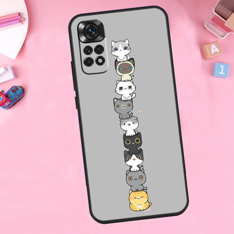 Funny cute cats For Xiaomi Redmi Note 14 10 11 12 13 15 Pro Plus Phone Case For Redmi 15 15C 14C 12C 10C 13C