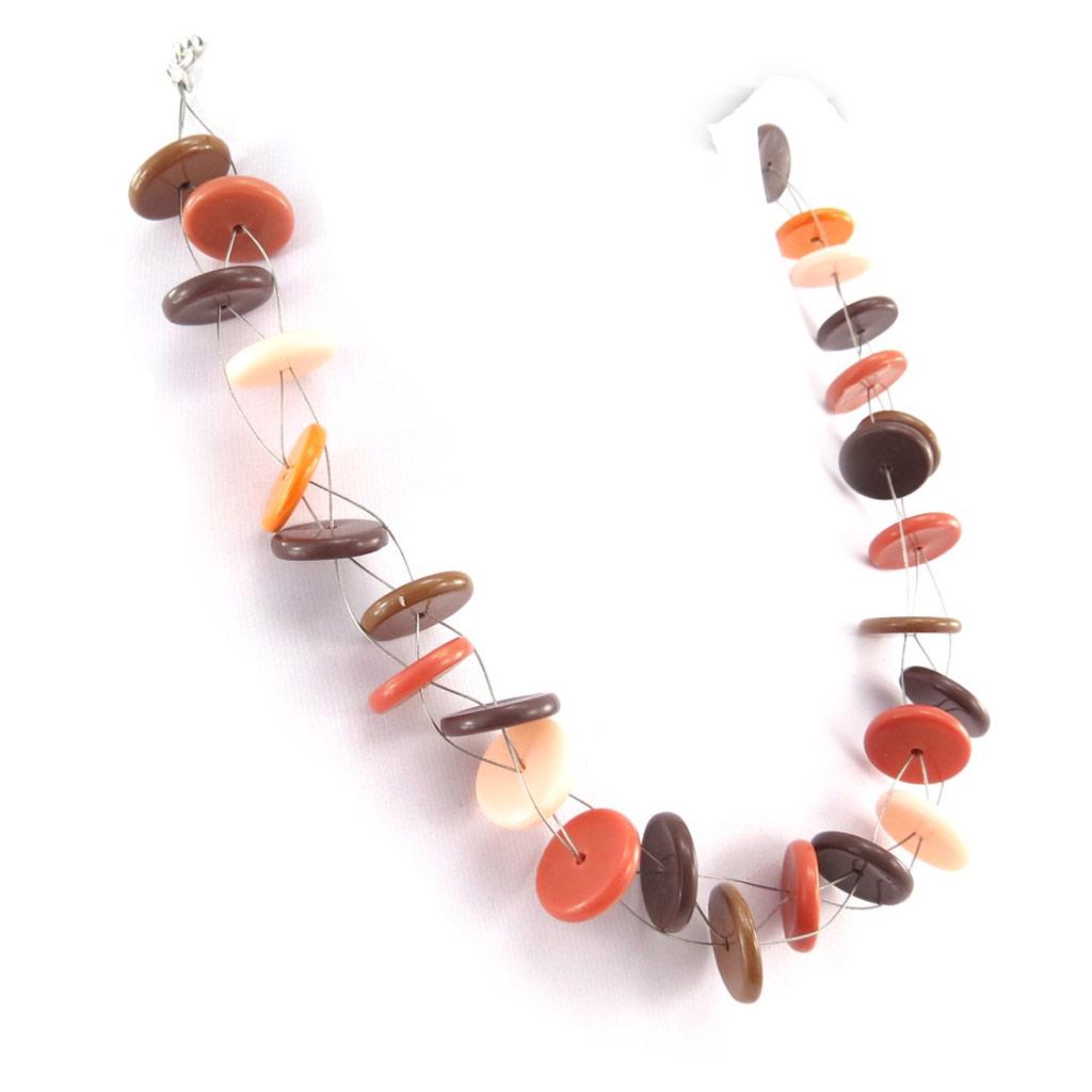 NOA [K0180] - Brown 'Coloring' Designer Necklace