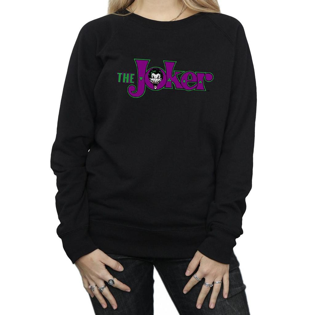 DC Comics Womens/Ladies The Joker Text Logo Sweatshirt