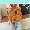 Cute Capybara Plush Backpack For Girls With Breathable Design For Everyday Use