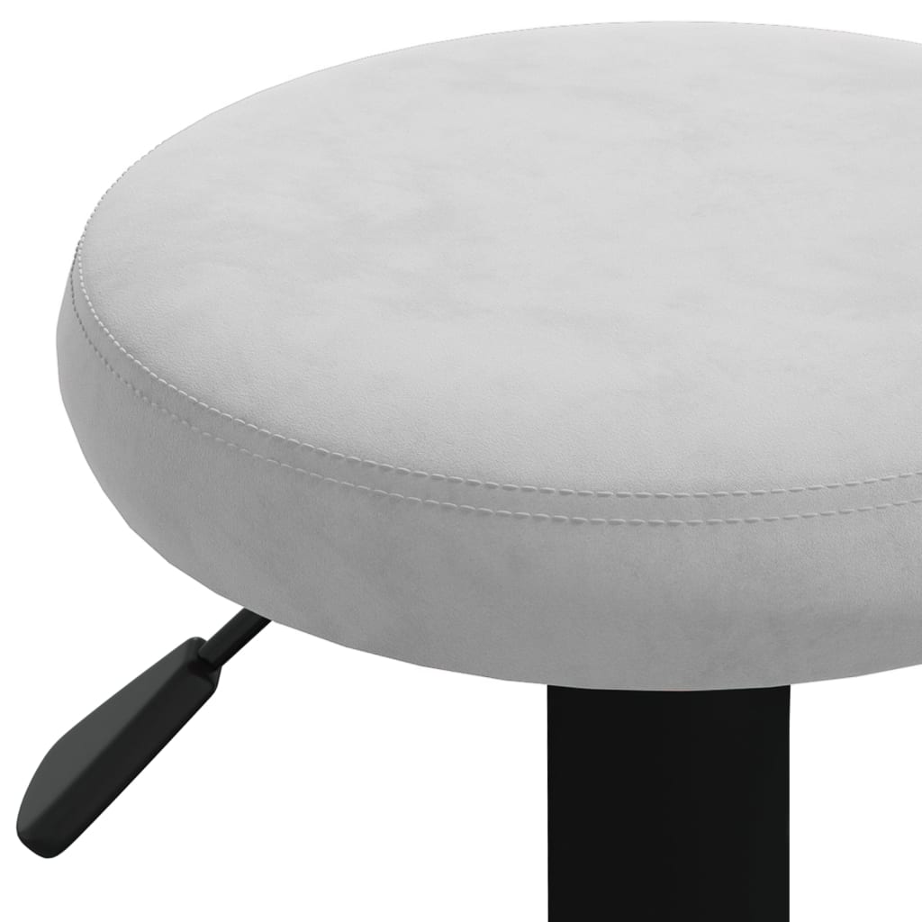 Vidaxl Bar Stools, 2 Pcs, Light Gray, Upholstered In Velvet