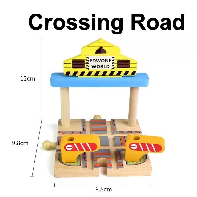 New Kinds of Wooden Tracks Accessories Beech Wood Railway Train Track Bridge Tunnel Station Fit for Wood Tracks Toys for Kids