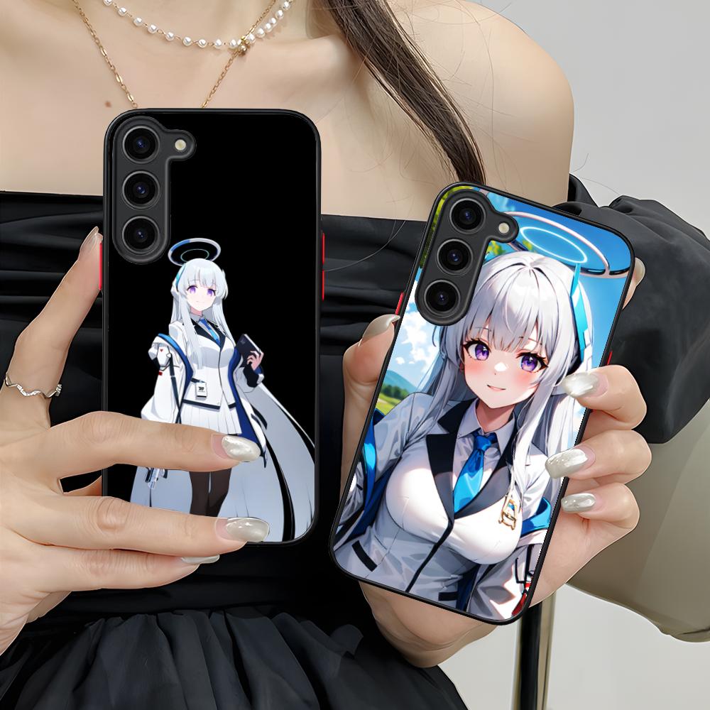 Blue Archive Ushio Noa Silicone Mobile Phone Case for Samsung Galaxy S26 S25 S24 S23 S22 S21 Plus FE Ultra Colorful Cover