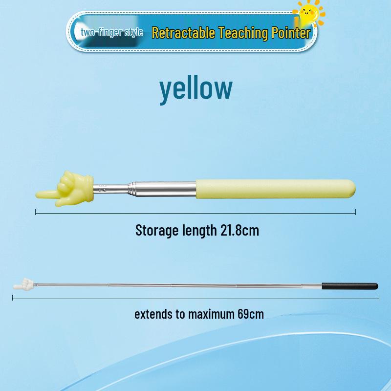 Telescopic Children's Pointer Pen: Stainless Steel Retractable Teaching Stick with Macaron Colors