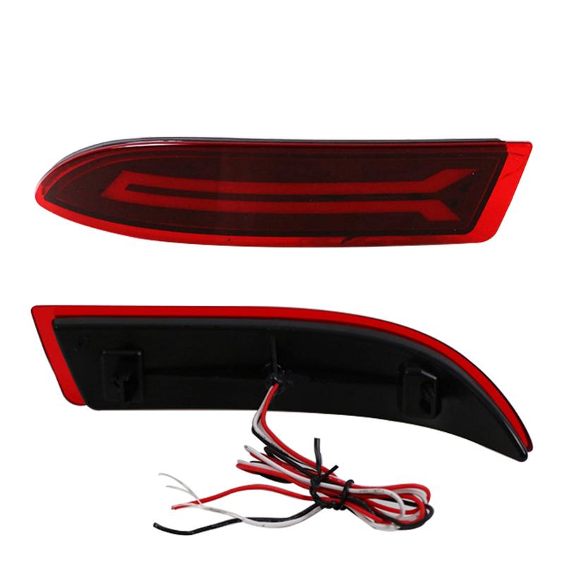 2PCS Car Reflector For Toyota Avanza 2015 2016 2017 LED Rear Fog Lamp Brake Light Bumper Light Auto Bulb Decoration Lamp