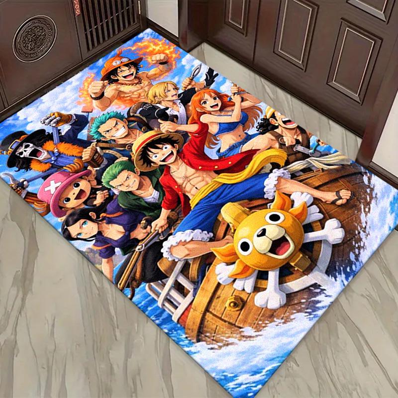 Tappeto Anime Pirati per Soggiorno Camera da Letto Casa Decorazione Divano, Tappetino Antiscivolo per Giochi Bambini
