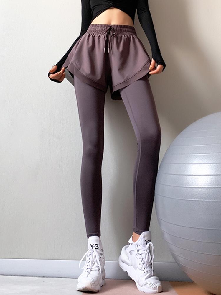 High-Waisted Tummy Control Yoga Pants - Women s Slimming Skin-Friendly Two-Piece Design Large