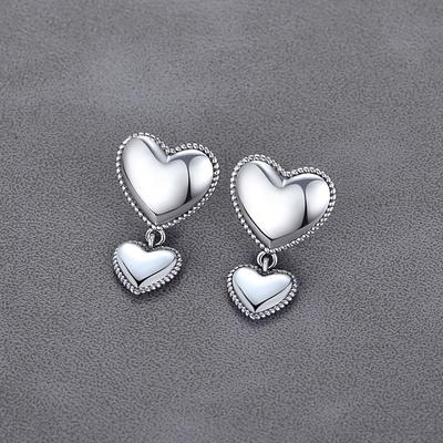 Love Stud Earrings Female Punk Retro Trend Light Luxury Niche Ins Style Design Ear Hanging