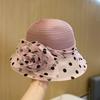Hat Temperament Elegant Flower Bucket Hat British Summer New Breathable Versatile Basin Hat Top Hat