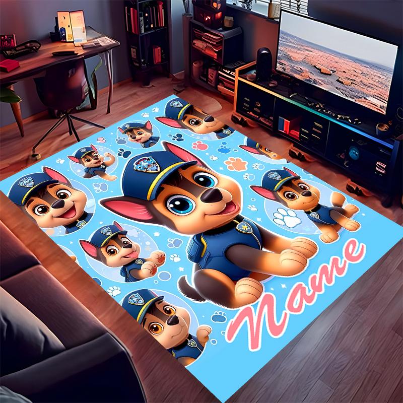 Custom personalization Paw Patrol Print Area Rug - Soft, Washable Non-Slip Indoor Mat,Living Room,Home&Office Decorative Rug