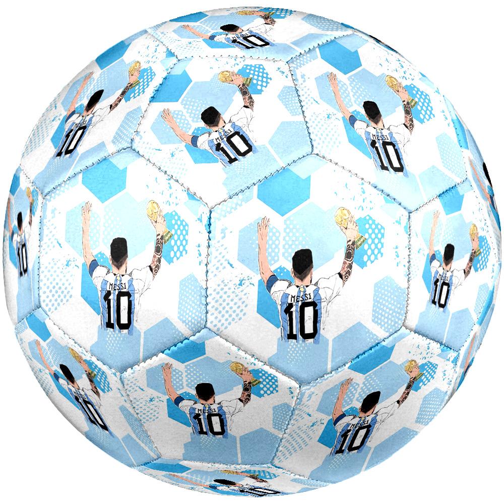 Messi's Argentina Celebration Soccer Ball Size 5 Football Machine Sewn Indoor/Outdoor Universal Football Unique Gift for Soccer Lovers