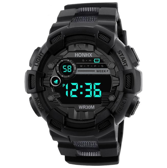 Men's Fashion Creative Large Dial Electronic Sports Watch Student Watch