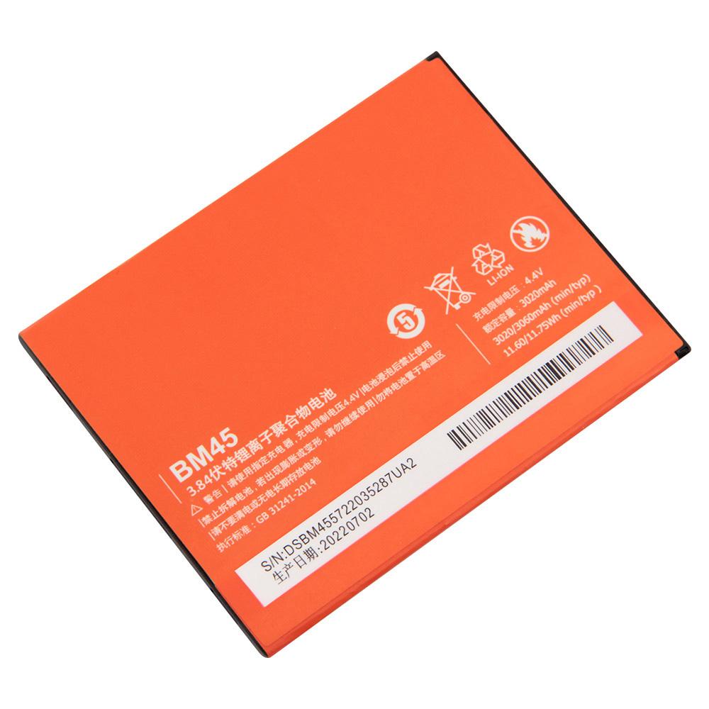 NEUE Ersatzbatterie BM45 für Xiaomi Redmi Note 2 Redmi note2 Handy-Akku 3060mAh