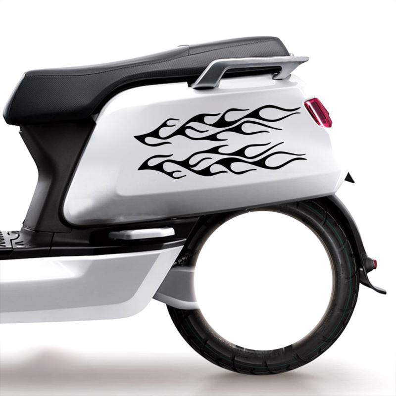8 szt. Samoprzylepne naklejki motocyklowe Płomień wzór w paski Modelowanie samochodów Zmodyfikowane dekoracyjne naklejki