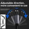 120W Metal Car Charger Super Fast Charging with Digital Display 4 Port Retractable Cable Multifunctional USB C Vehicle Charger