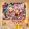Cute girl and rabbit tapestry for bedroom decoration wall hanging background cloth headboard tapestry for student dormitories