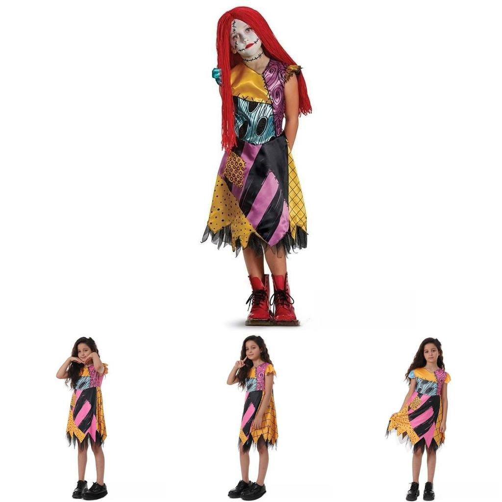 Costume da Bambina Sally de Il Nightmare Before Christmas per Festa di Halloween e Cosplay