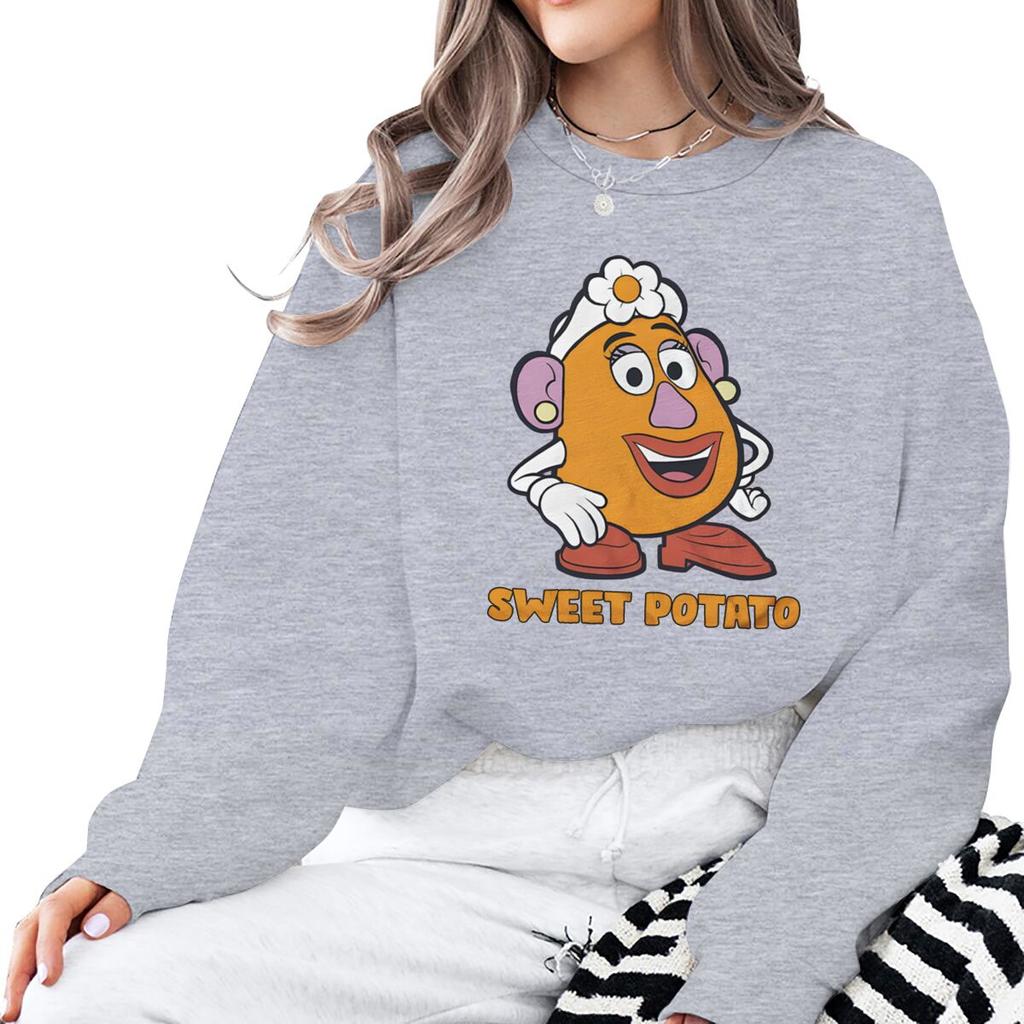 Cartoon Spud Muffin Sweet Potato Print Sweatshirt New Men Women Happy Valentine Gifts Long Sleeve Fashion Couple Pullover