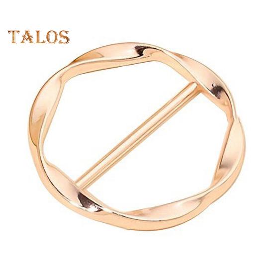 1 Pc/3 Pcs Women Scarf Ring Zinc Alloy Shirt Clips Twist Tee Knot Ring T-Shirt Ties Dress Clips Clothing Tightening Clip for Shirt Scarf Dress