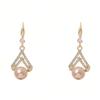 Fashionable and Minimalist Champagne Pearl Earrings with High-End Sense