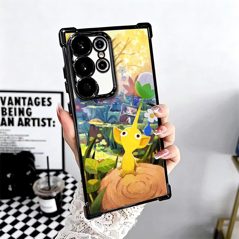 P-Pikmins Cute Game Soft Phone Case For Samsung Galaxy S26 Ultra S25 Edge S24 FE S23 Plus S22 S21 + S20 Plating Anti-Fall Fundas
