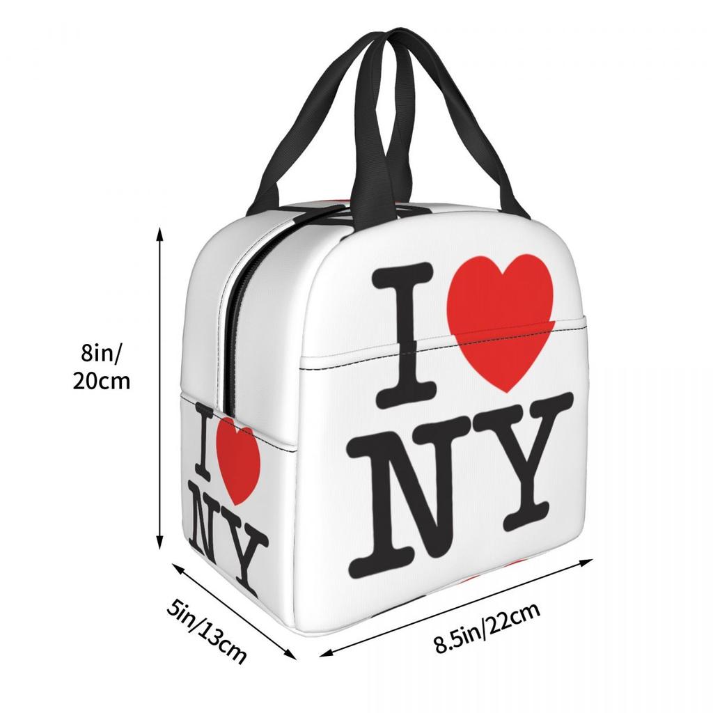 Custom I Love NY From The New York City Insulated Lunch Bag for Women Leakproof Cooler Thermal Bento Box Office Work School