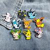 9Pcs Anime Pokemon Lapel Pins Cute Eevee Evolution Enamel Pins Set for Backpacks, Hats, Jackets Perfect Gift for Pokemon Lovers