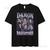 Damon Salvatore Ian Somerhalder Tv Show Tshirt For Women Summer Tops Tshirts Oneck Women Clothing Streetwear Female T Shirt