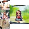 Unique Acrylic Car Pendant Charming Cartoon Design Versatile Home Decor Accessory